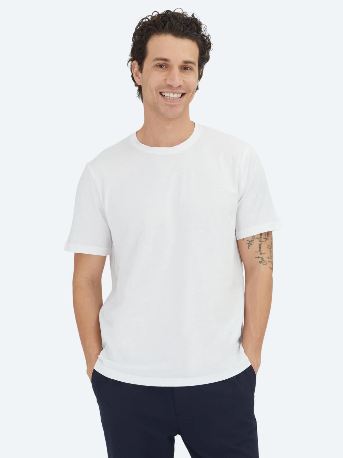 Unisex Kırık Beyaz Düz Bisiklet Yaka %100 Pamuk T-shirt