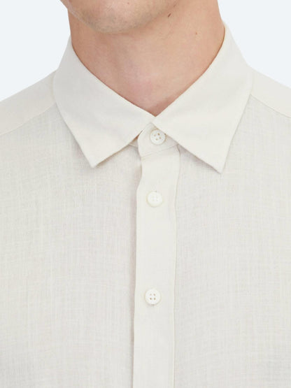 Bej Düz Regular Fit Uzun Dokuma Casual %100 Pamuk Gömlek