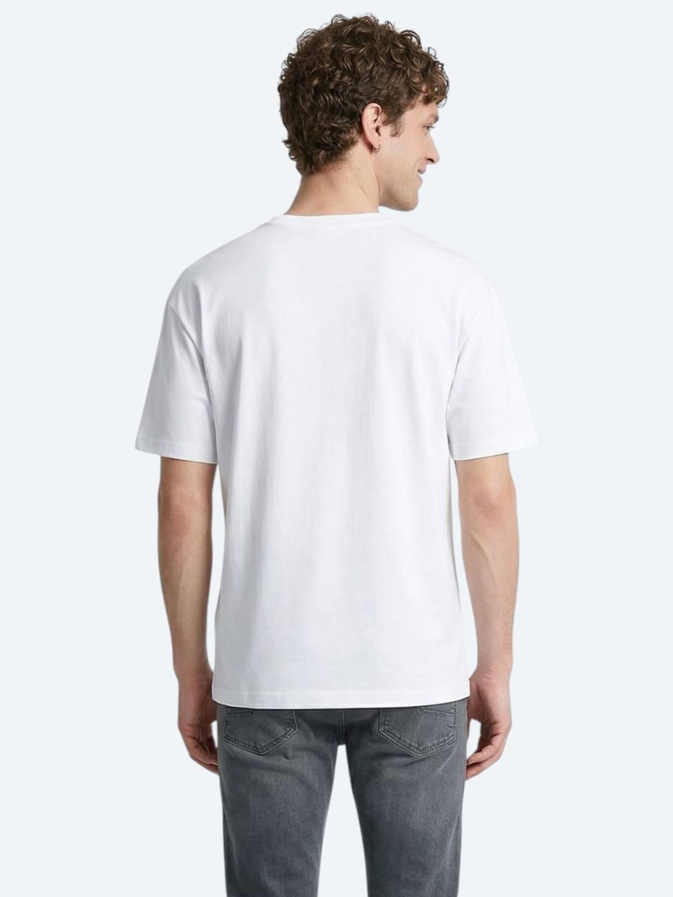 Beyaz Düz %100 Pamuk T-shirt