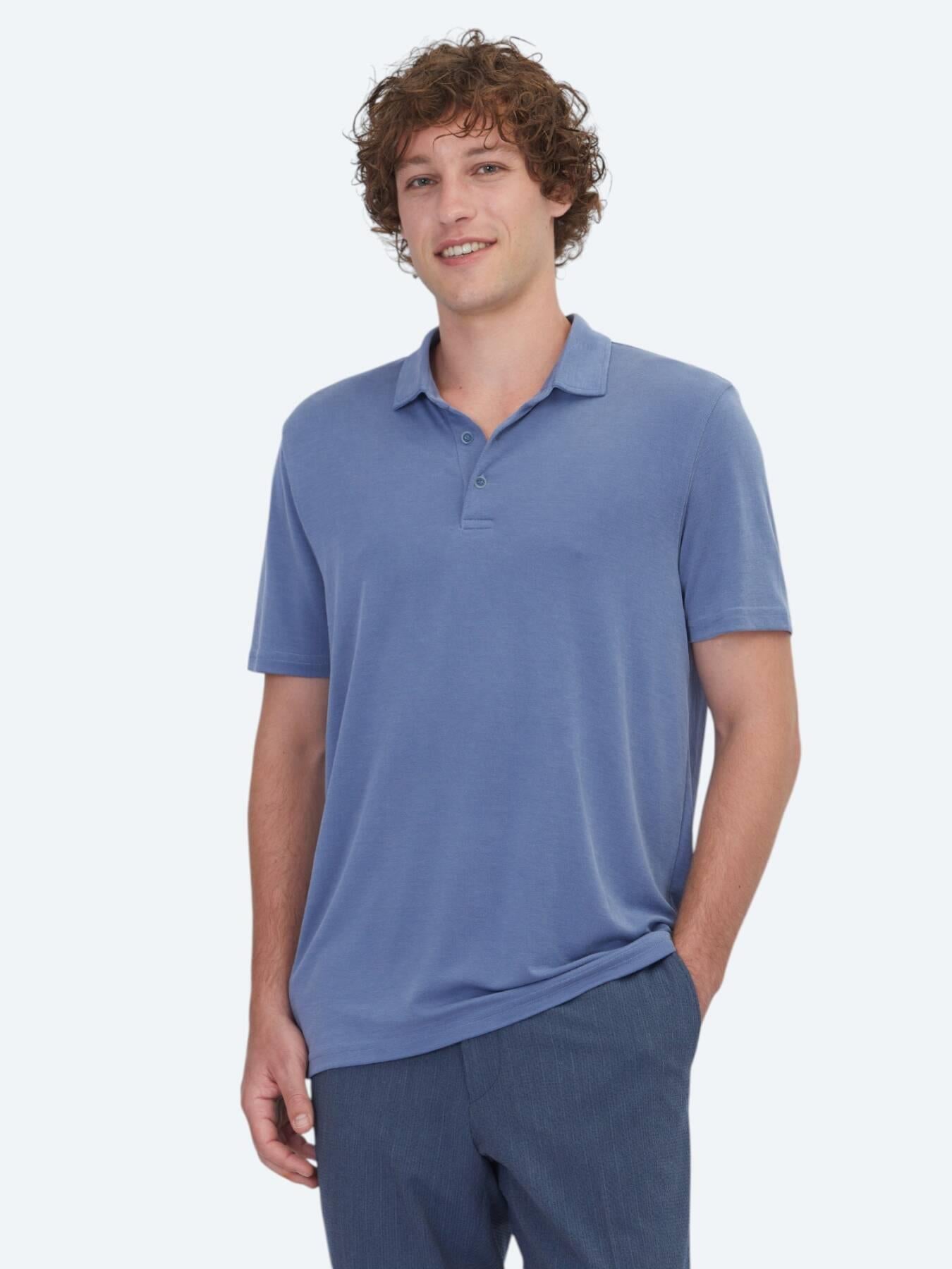 Indigo Düz T-shirt