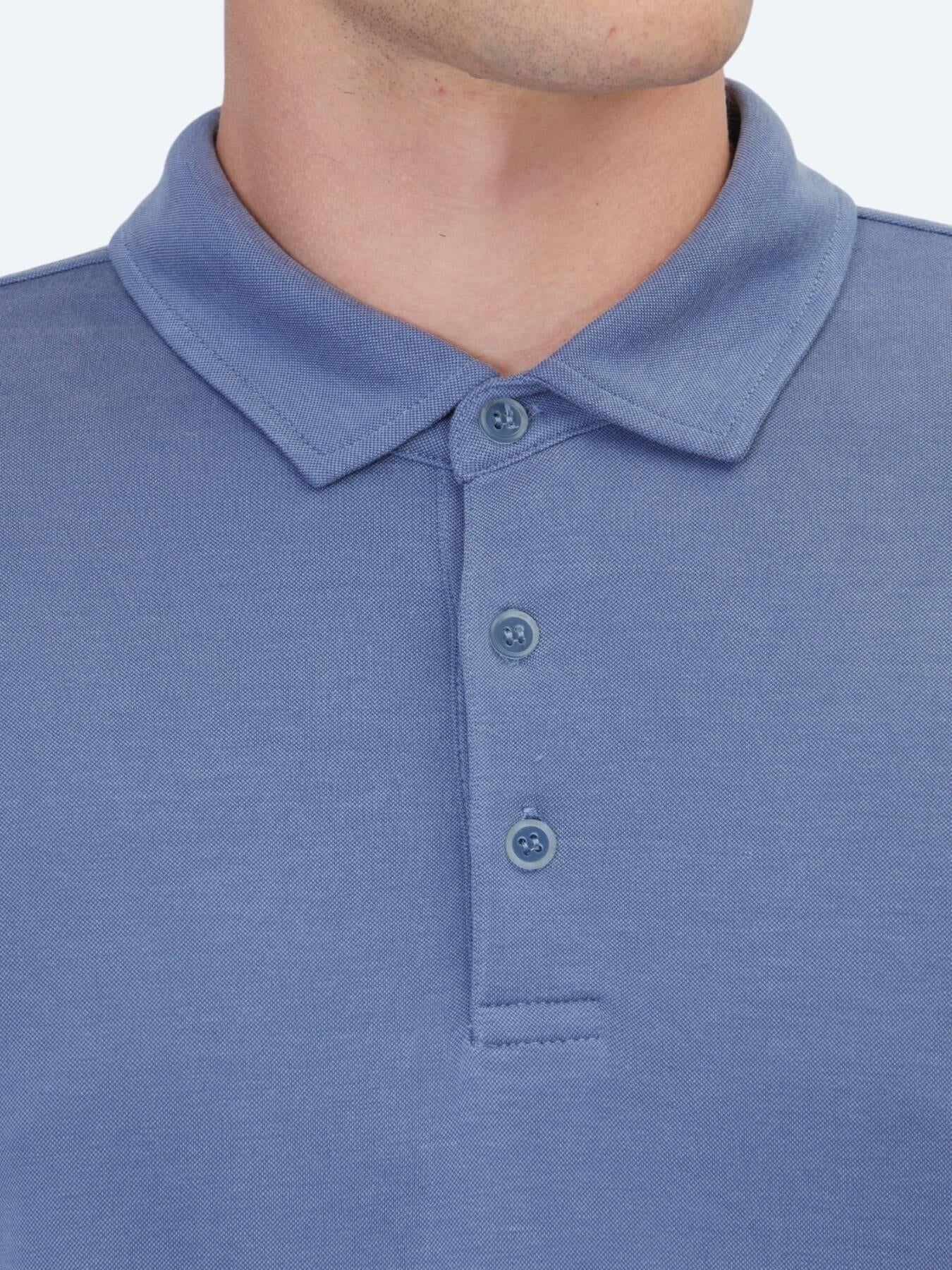 Indigo Düz T-shirt