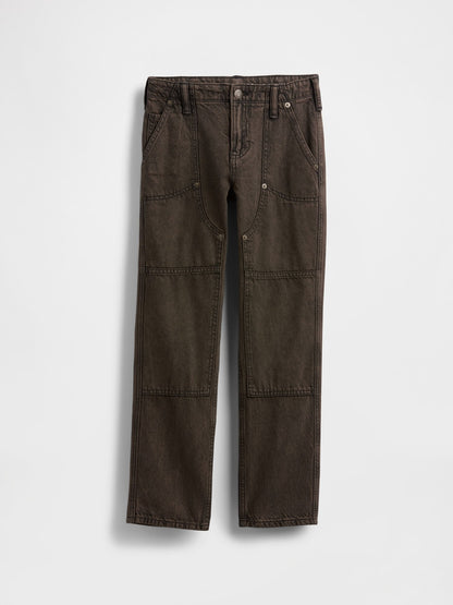 Kahverengi 90s Orijinal Straight Carpenter Jean Pantolon