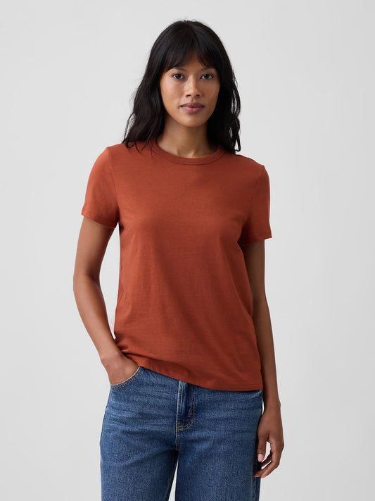 Turuncu Favorite Bisiklet Yaka T-shirt