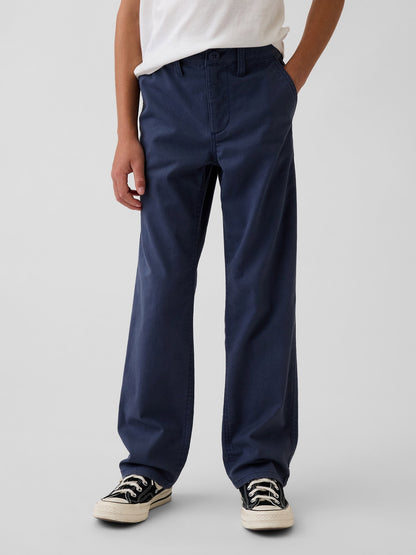 Koyu Mavi Modern Relaxed Straight Khaki Pantolon
