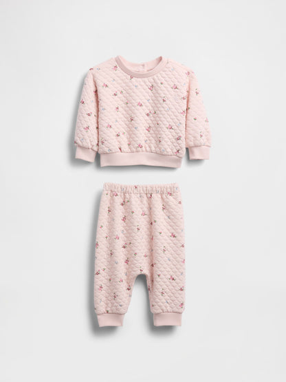 Pembe Kapitone Outfit Set