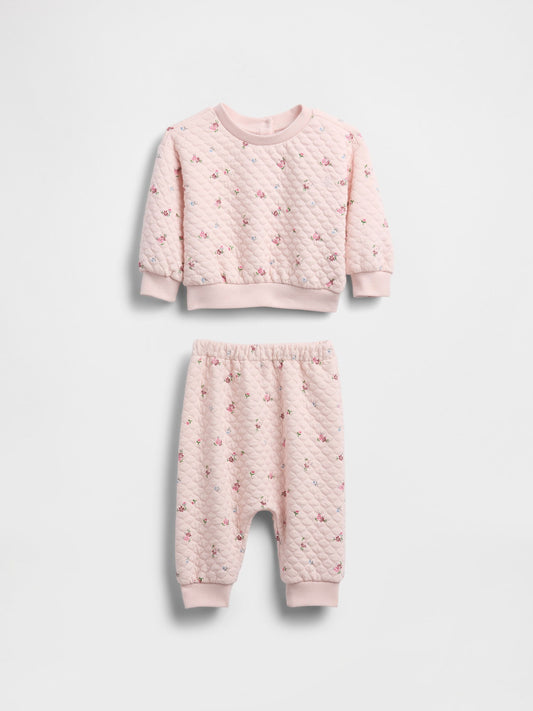 Pembe Kapitone Outfit Set