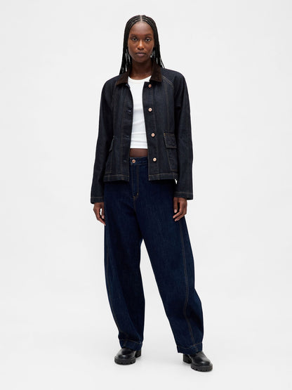 Lacivert Ultrasoft Denim Swing Chore Ceket