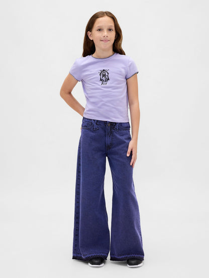 Mor Gap × Disney Tim Burton’s The Nightmare Before Christmas Mid Rise Baggy Jean Pantolon