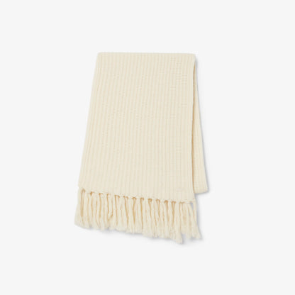 Lacoste Kadın Yün Krem Atkı