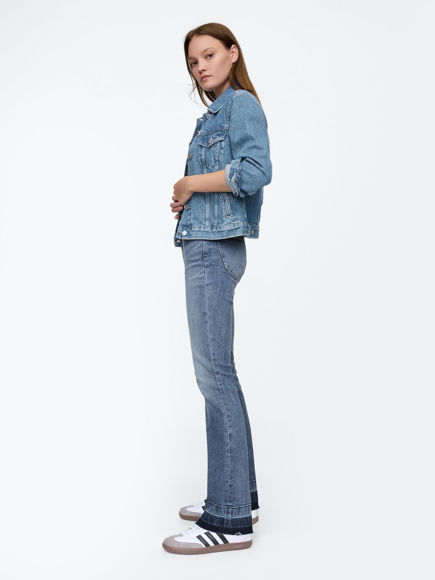 Açık Mavi Mid Rise Universal Baby Boot Jean Pantolon