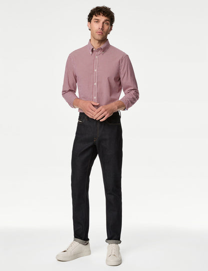 Uzun Kollu Easy Iron Oxford Gömlek