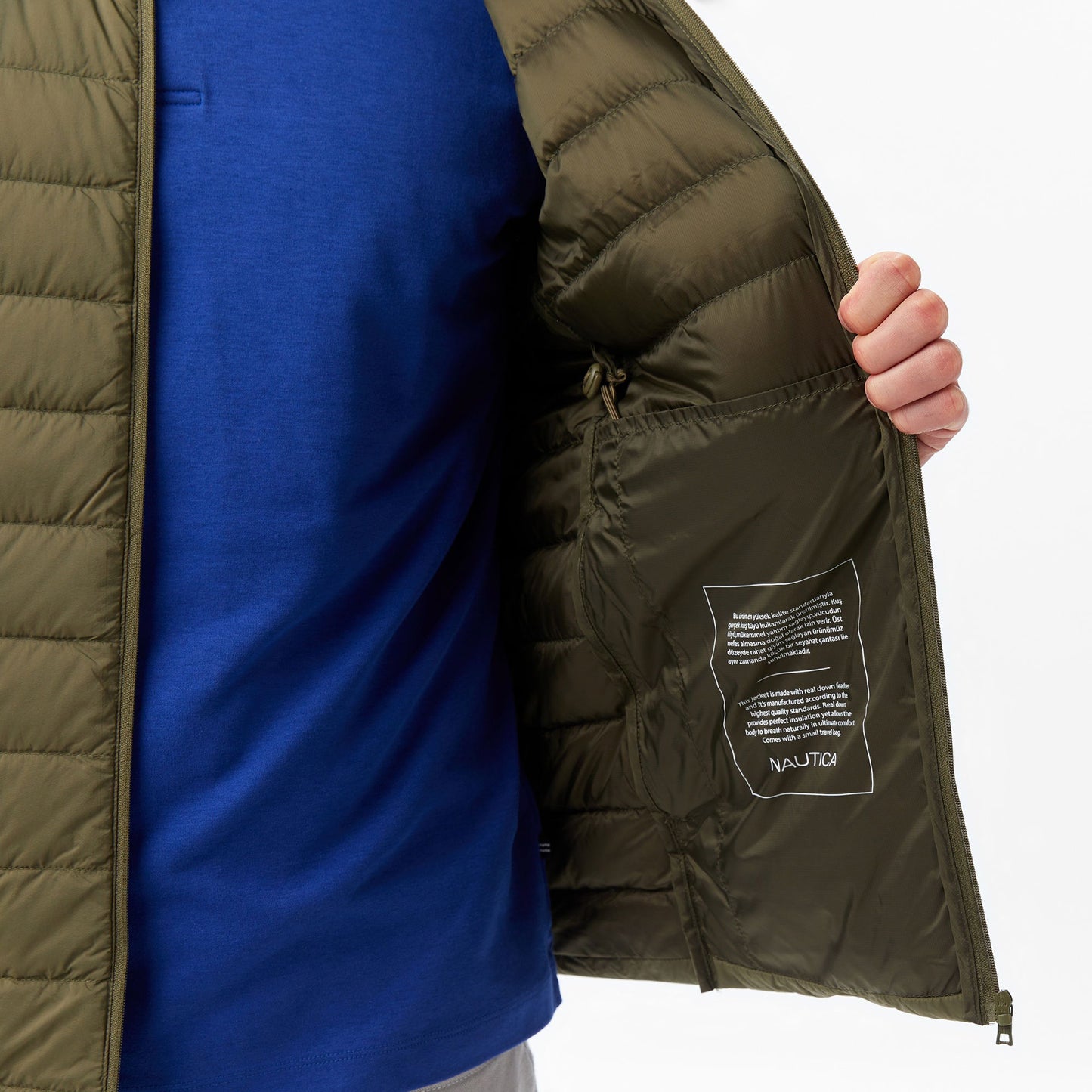 Nautica Erkek Yeşil Regular Fit Mont