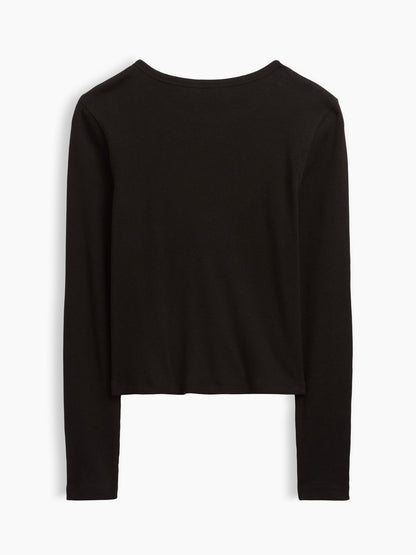 Siyah Fitilli T-shirt