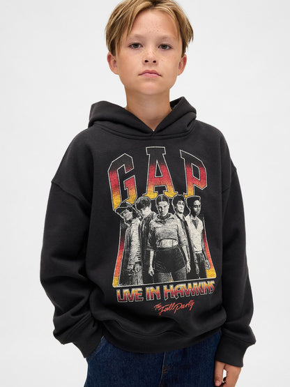 Siyah Stranger Things Vintagesoft Grafik Baskılı Sweatshirt