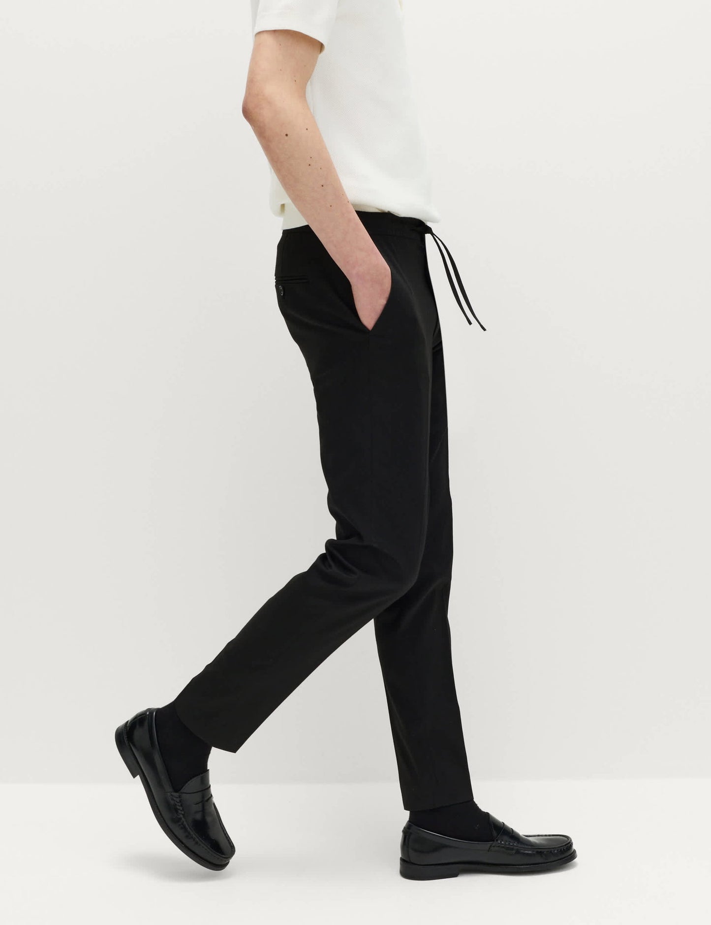 Tapered Fit Lastikli Bel Pantolon