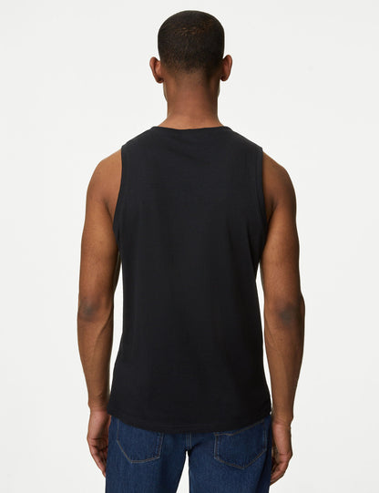 Saf Pamuklu Yuvarlak Yaka T-shirt