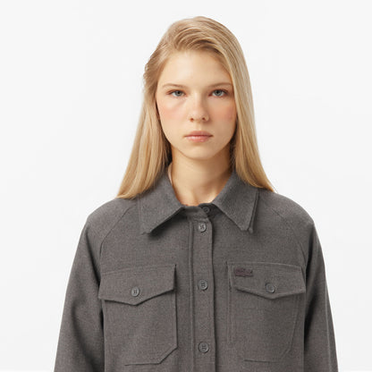 Lacoste Kadın Koyu Gri Gömlek