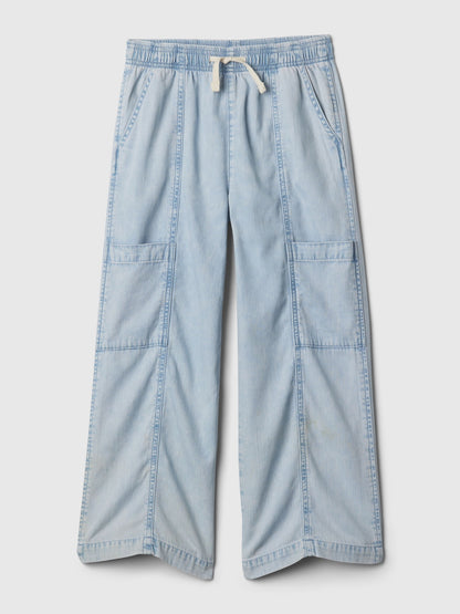 Mavi High Rise Pull-on Denim Kargo Jean Pantolon