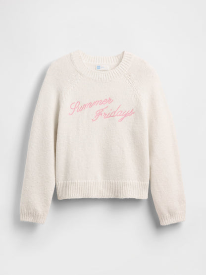 Kırık Beyaz Gap × Summer Fridays Oversized Logo Kazak