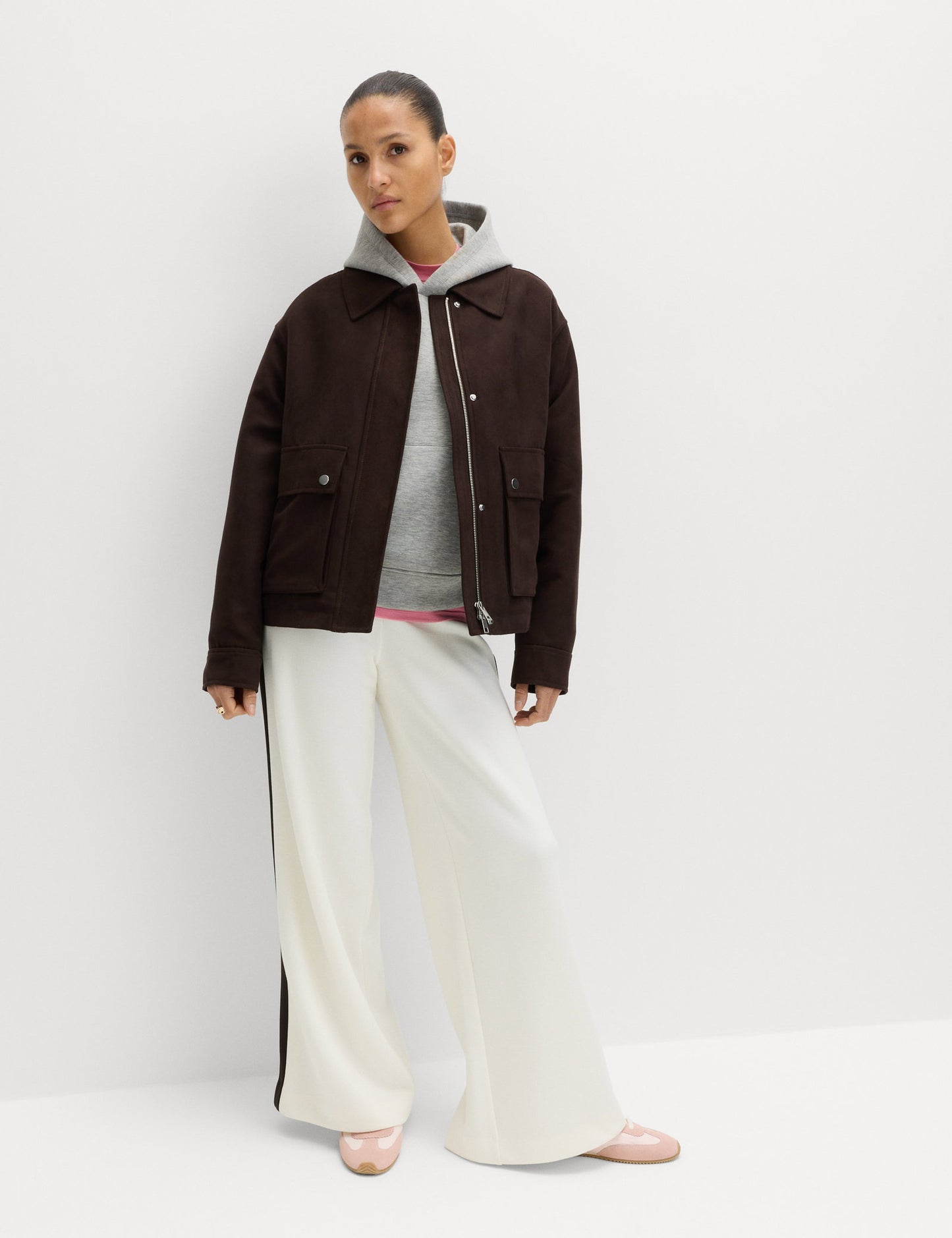 Wide Leg Yan Şerit Detaylı Pantolon