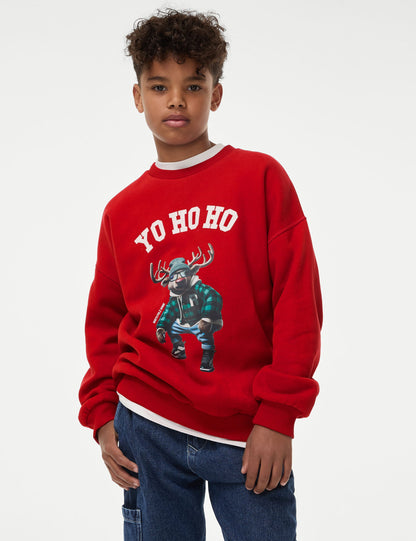 Hayvan Desenli Sweatshirt (0-3 Yaş)