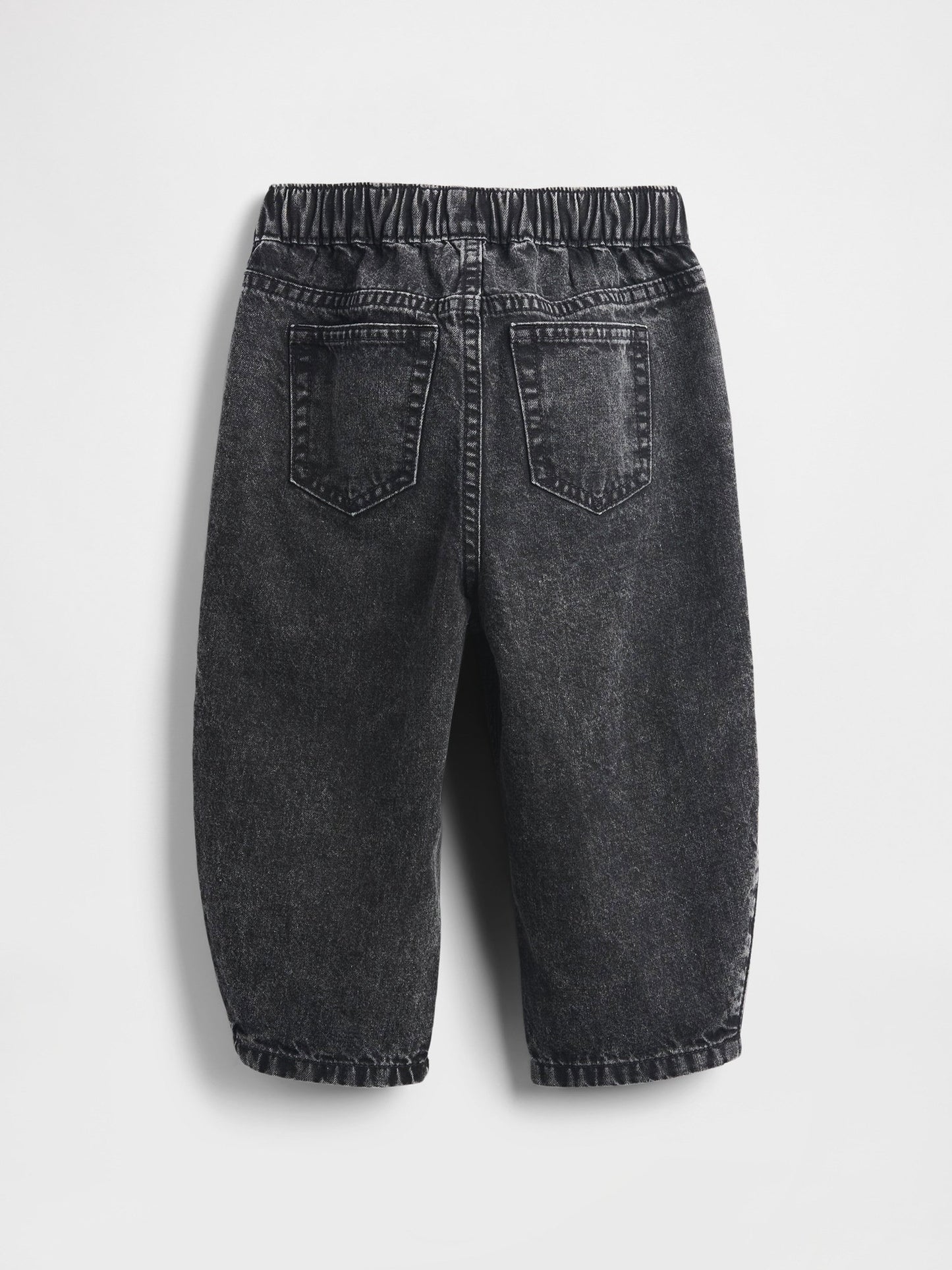 Bej Pull-on Barrel Jean Pantolon