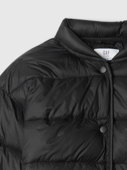 Siyah Lightweight Primaloft® P.u.r.e.™ Puffer Şişme Bomber Ceket