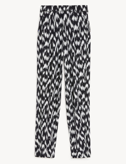 Tapered Fit Desenli Örme Pantolon
