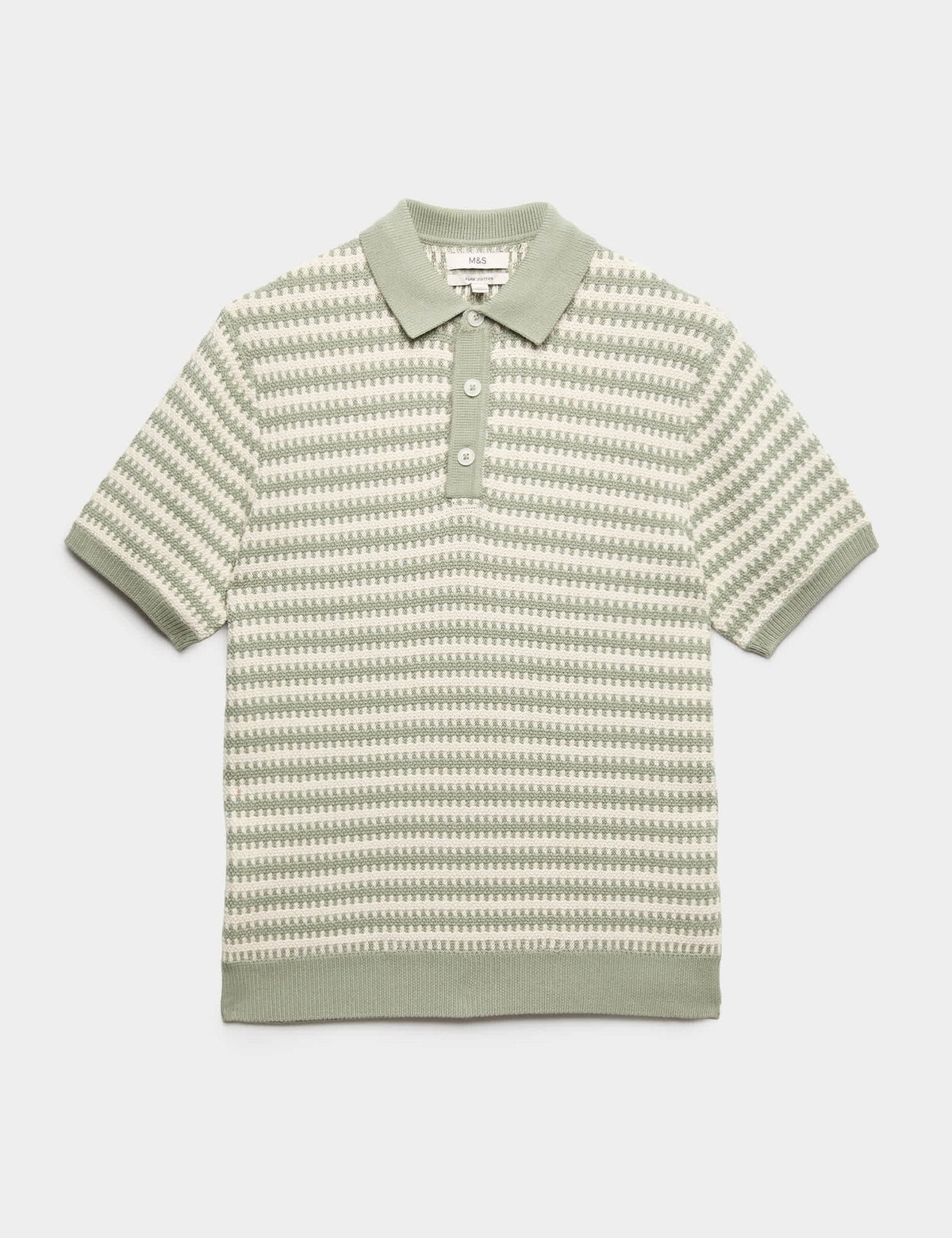 Saf Pamuklu Polo Yaka T-shirt