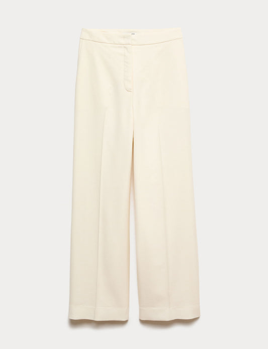 %100 Yün Geniş Paça Pantolon