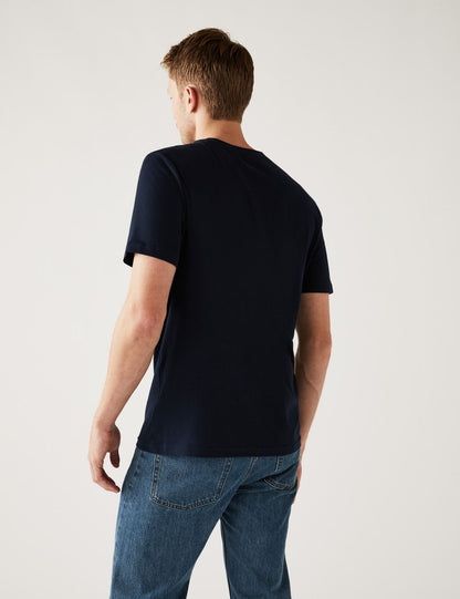 Saf Pamuklu Kısa Kollu T-shirt