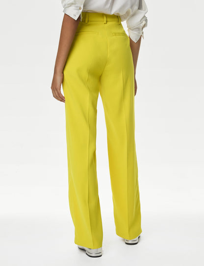 Yüksek Bel Straight Leg Pantolon