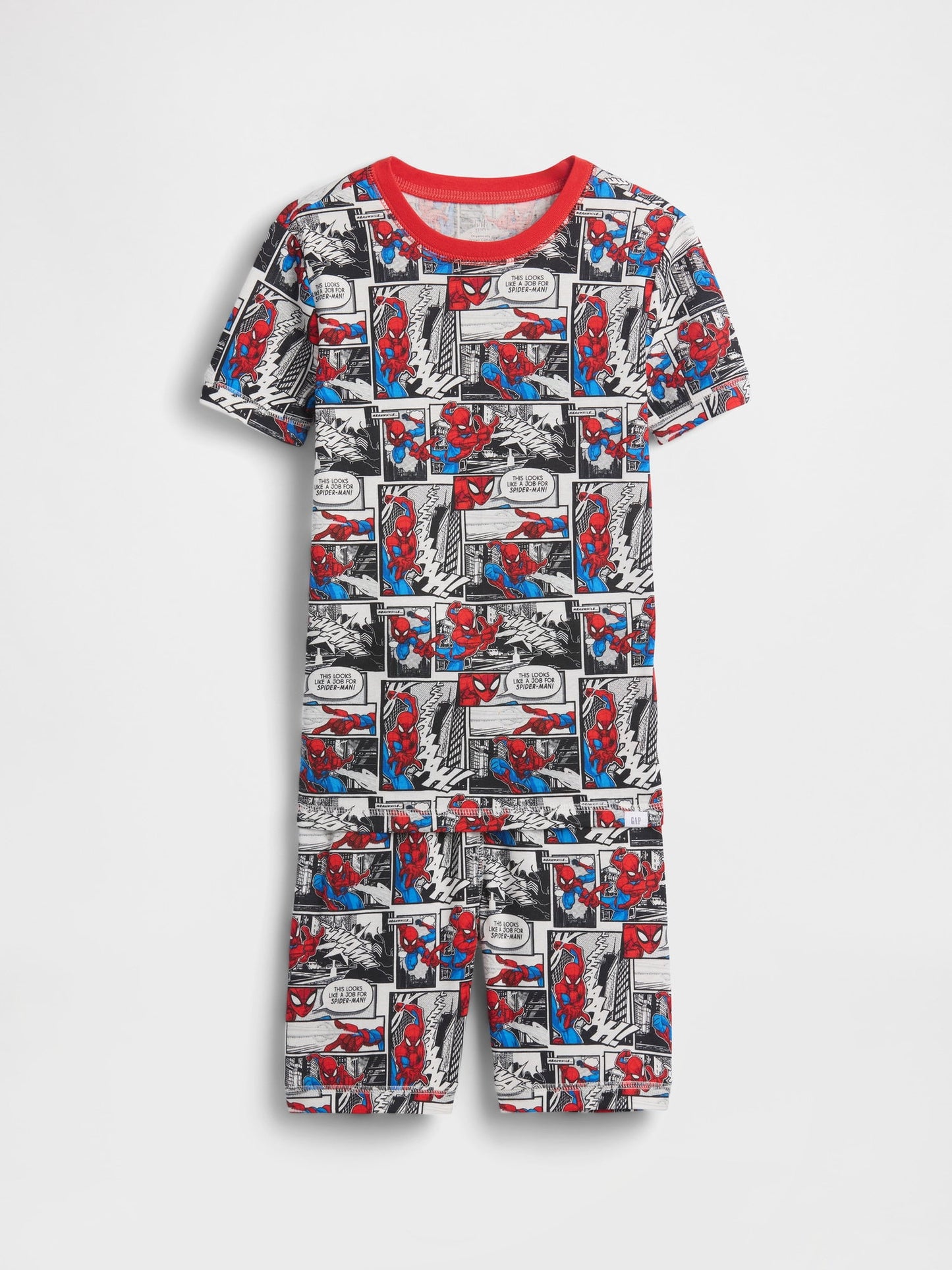 Kırmızı Spider-man Organik Pamuk Şort Pijama Seti