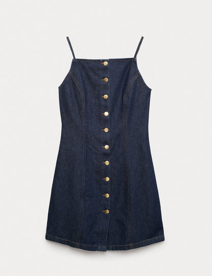 Denim Mini Elbise