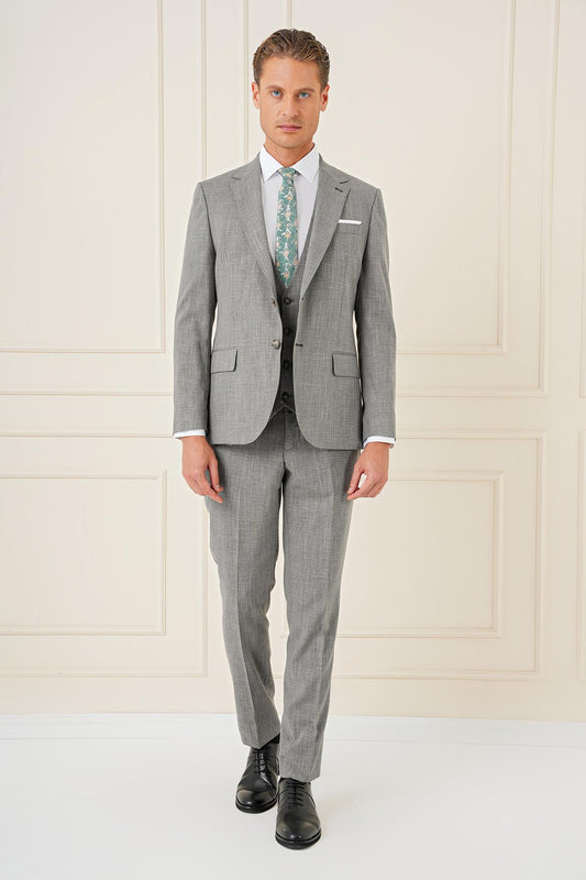 Tk 902 Slim Fit Haki Klasik Takım Elbise