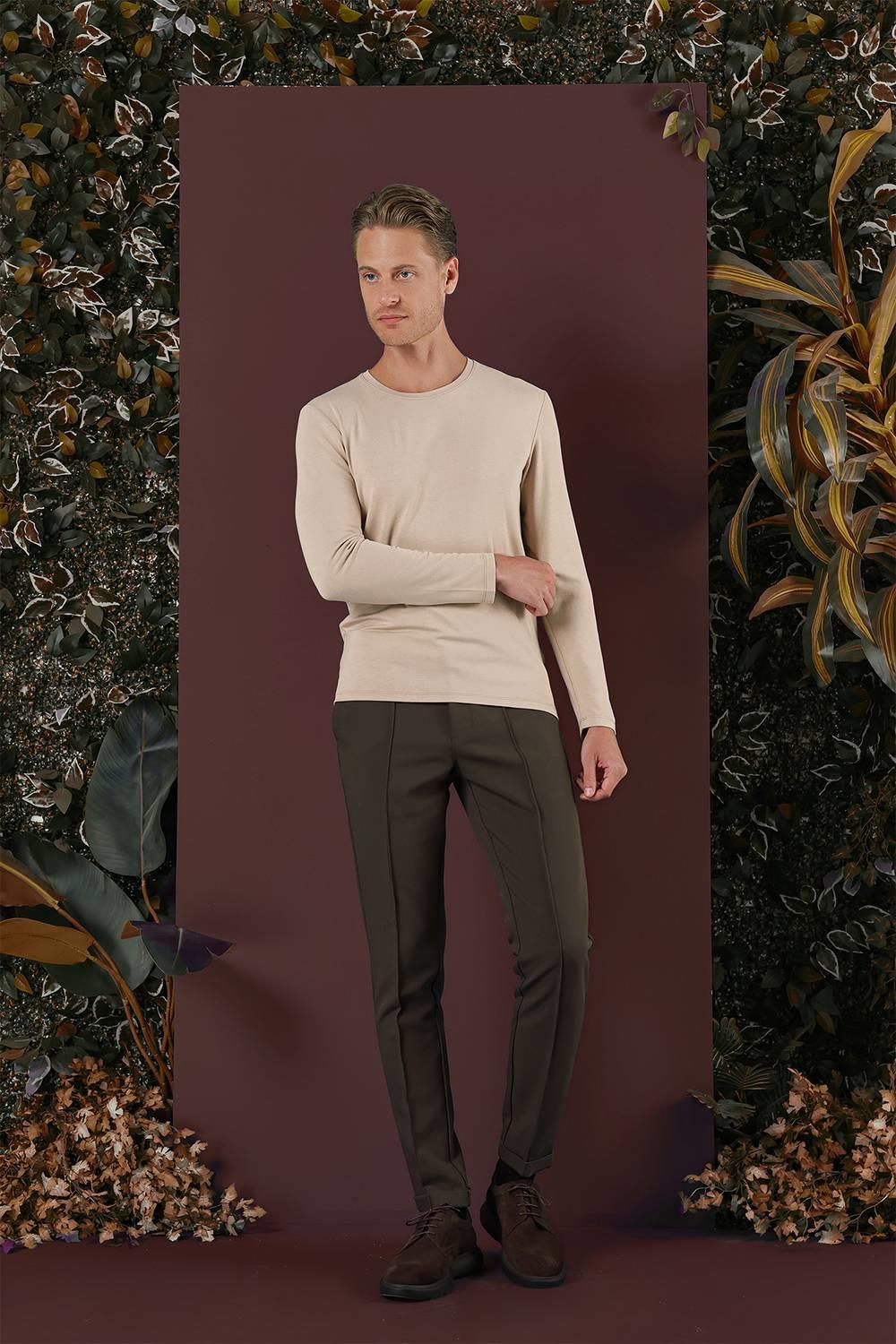 P 1130 Slim Fit Haki Spor Pantolon