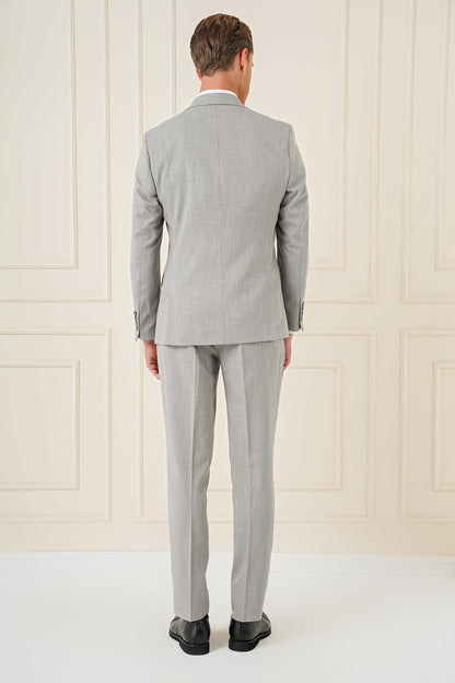 Tk 902 Slim Fit Gri Klasik Takım Elbise