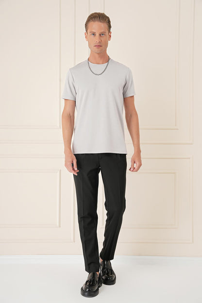 Ts 885 Slim Fit Gri Spor T-shirt
