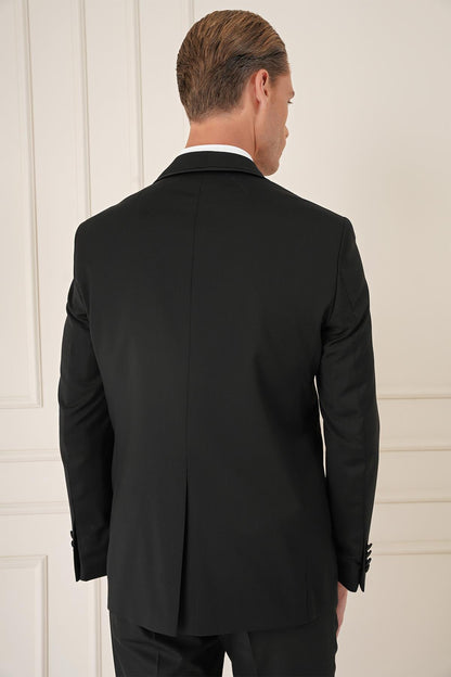 078 Slim Fit Siyah Black Takım Elbise