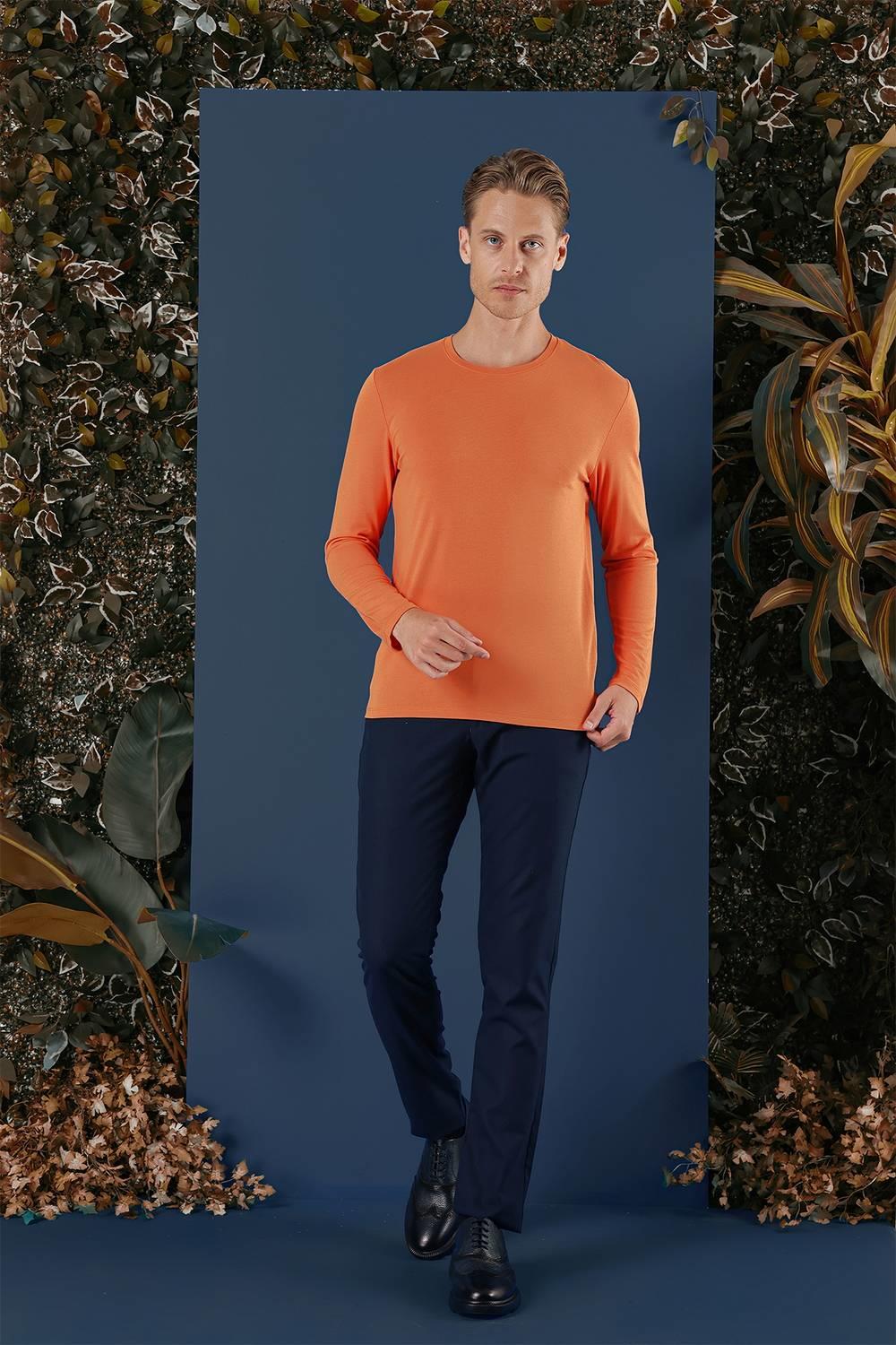Ts 870 Slim Fit Oranj Spor T-shirt