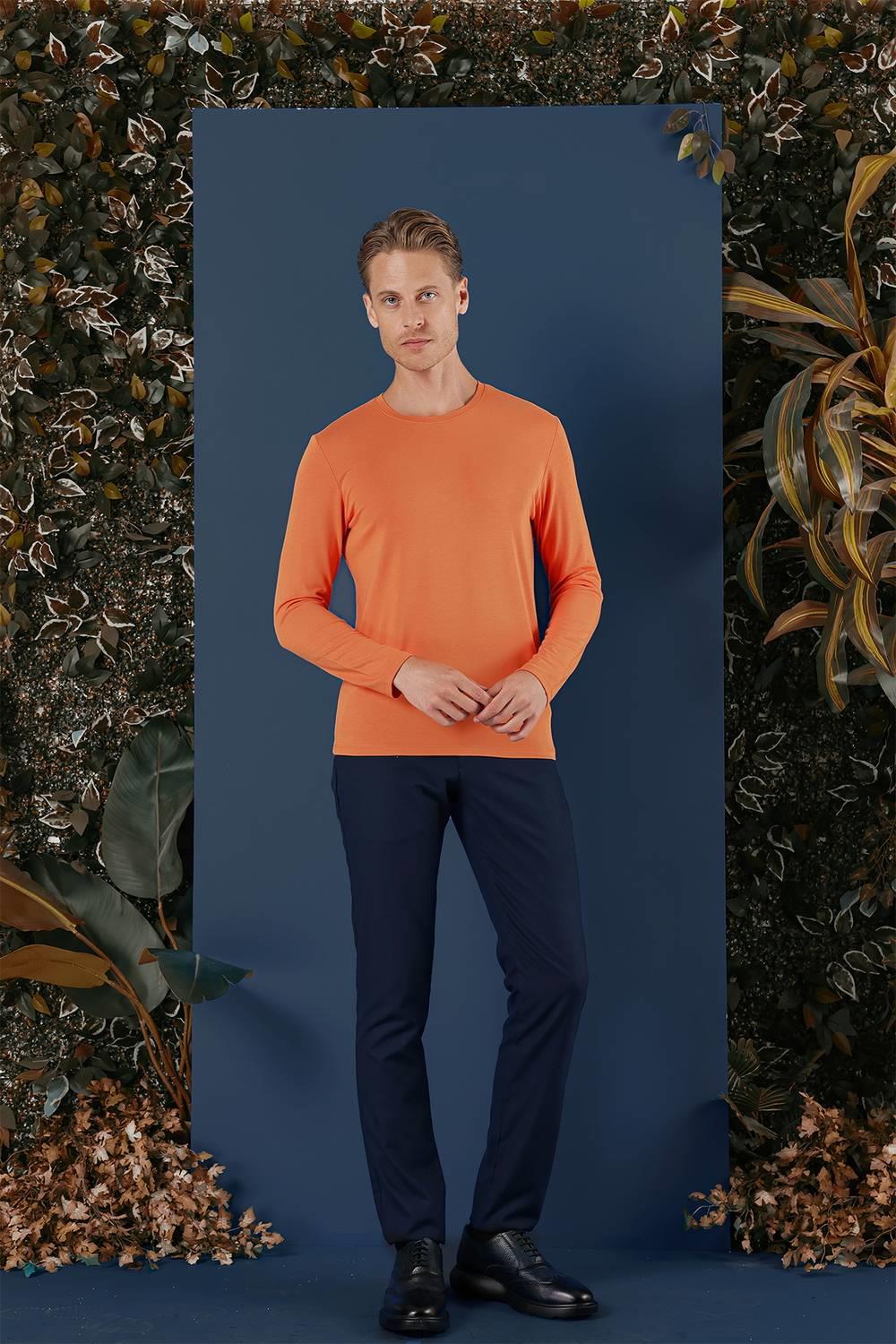 Ts 870 Slim Fit Oranj Spor T-shirt