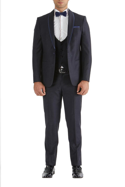 037 Slim Fit Lacivert Black Takım Elbise