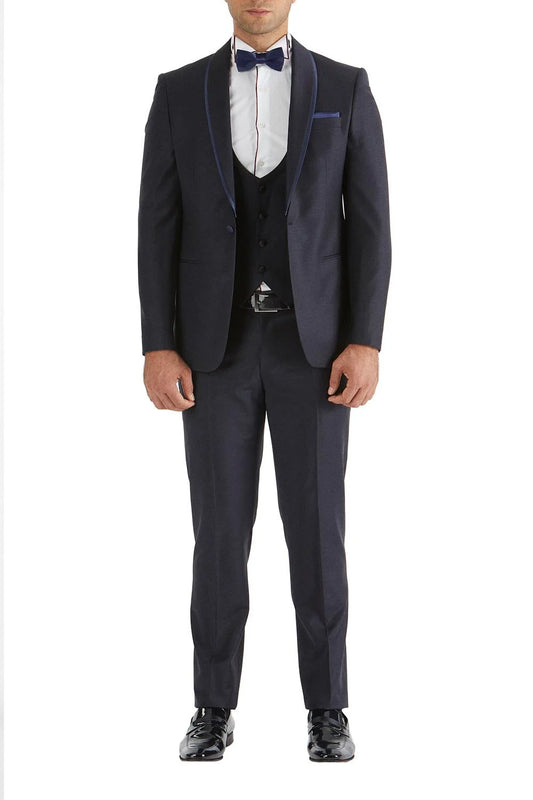 037 Slim Fit Lacivert Black Takım Elbise