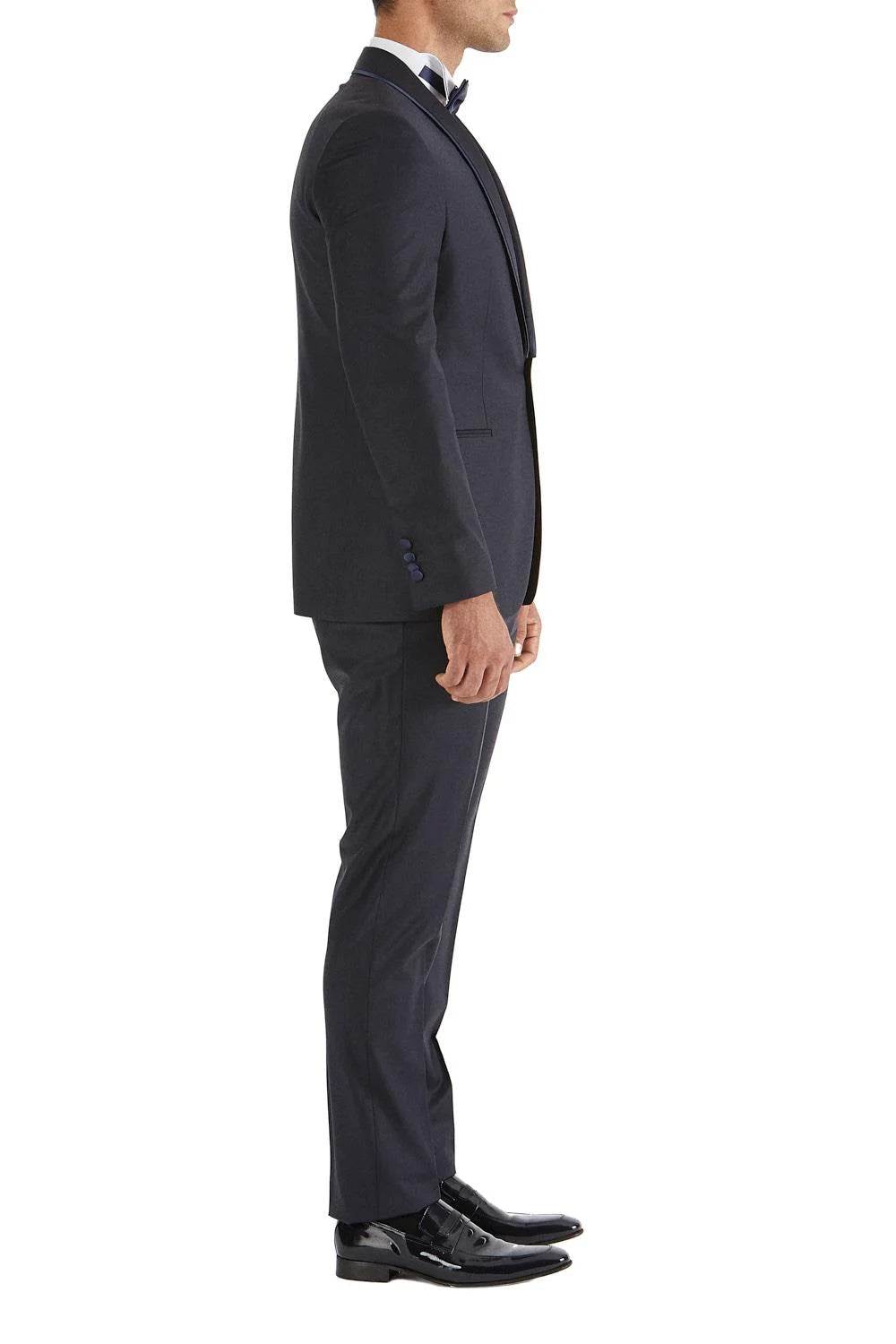 037 Slim Fit Lacivert Black Takım Elbise