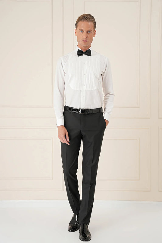 Gk 732 Slim Fit Krem Klasik Gömlek