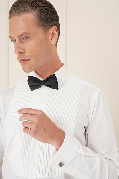Gk 732 Slim Fit Krem Klasik Gömlek
