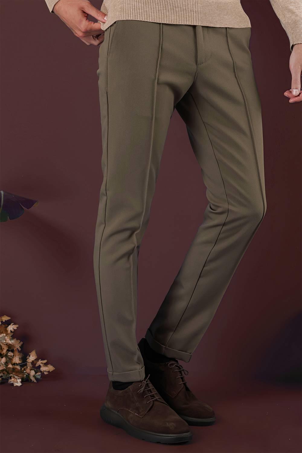 P 1130 Slim Fit Bej Spor Pantolon