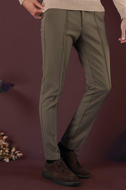 P 1130 Slim Fit Bej Spor Pantolon