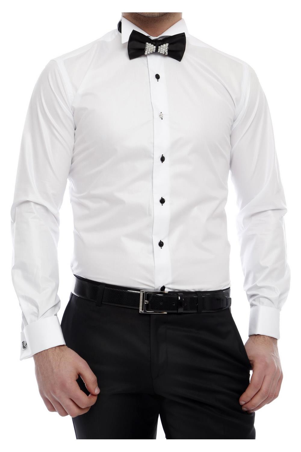Gk 360 Slim Fit Beyaz Klasik Gömlek