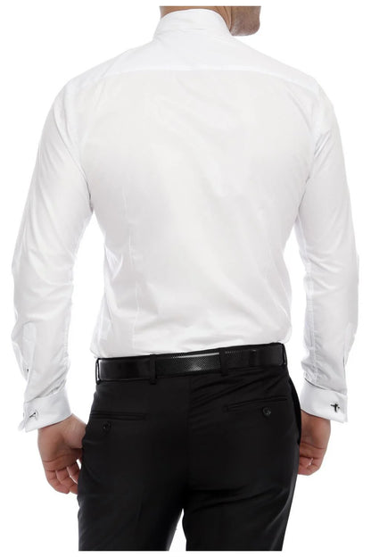 Gk 360 Slim Fit Beyaz Klasik Gömlek